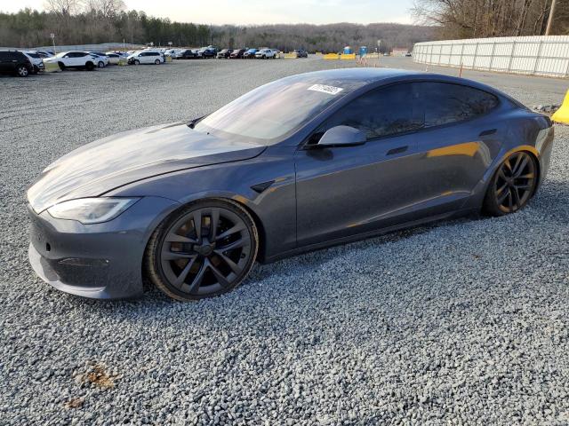 5YJSA1E57NF476089 - 2022 TESLA MODEL S Մոխրագույն լուսանկար 1