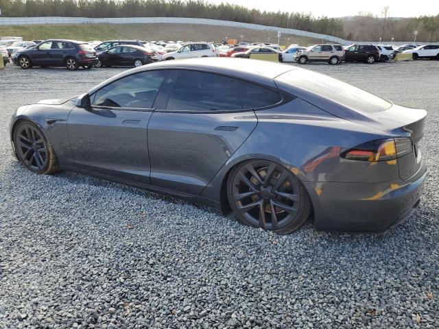 5YJSA1E57NF476089 - 2022 TESLA MODEL S Մոխրագույն լուսանկար 2