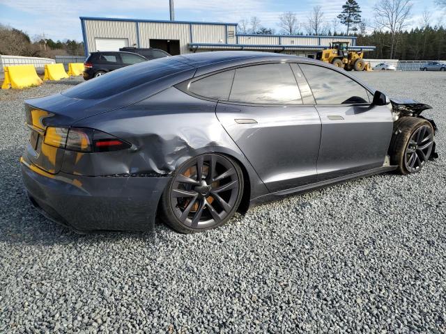 5YJSA1E57NF476089 - 2022 TESLA MODEL S Մոխրագույն լուսանկար 3