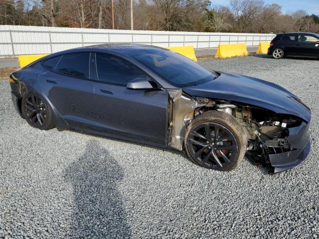 5YJSA1E57NF476089 - 2022 TESLA MODEL S Մոխրագույն լուսանկար 4