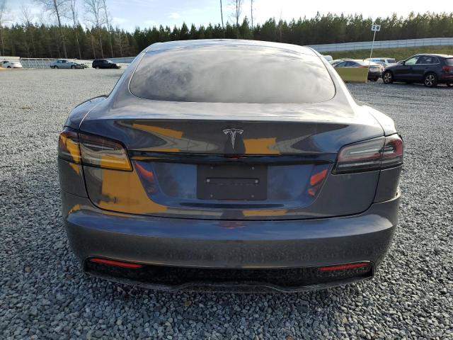 5YJSA1E57NF476089 - 2022 TESLA MODEL S Մոխրագույն լուսանկար 6