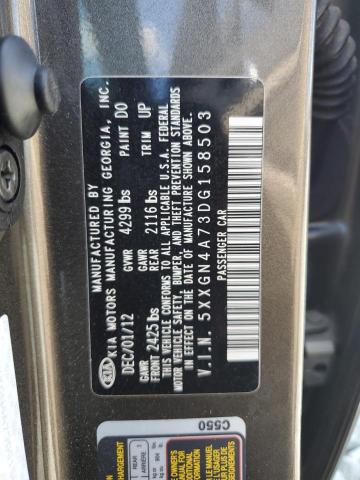 5XXGN4A73DG158503 - 2013 KIA OPTIMA EX CHARCOAL photo 12