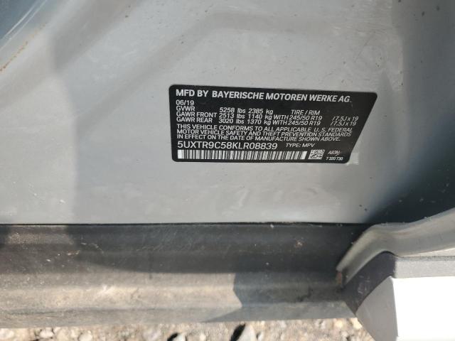 5UXTR9C58KLR08839 - 2019 BMW X3 XDRIVE30I 银色 照片 13