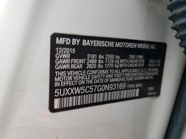 5UXXW5C57G0N93169 - 2016 BMW X4 XDRIVE35I WHITE photo 12