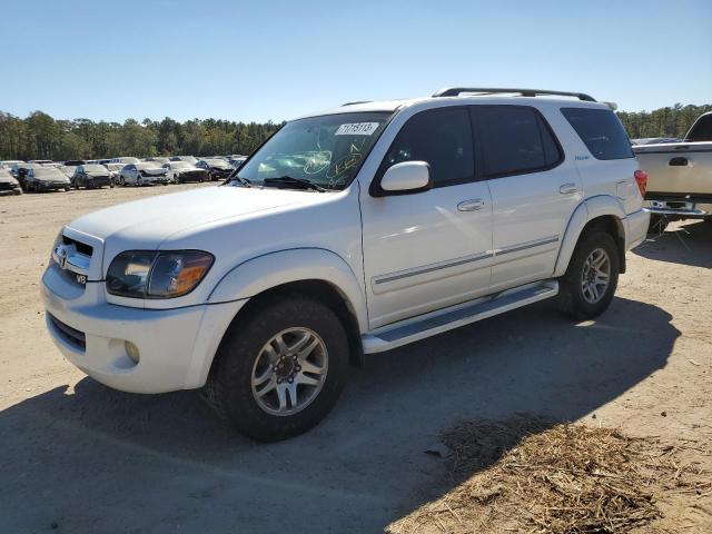 5TDZT38A15S261560 - 2005 TOYOTA SEQUOIA LIMITED WHITE photo 1