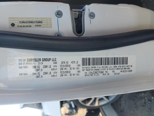 1C4NJDCB8ED753802 - 2014 JEEP COMPASS LIMITED WHITE photo 13