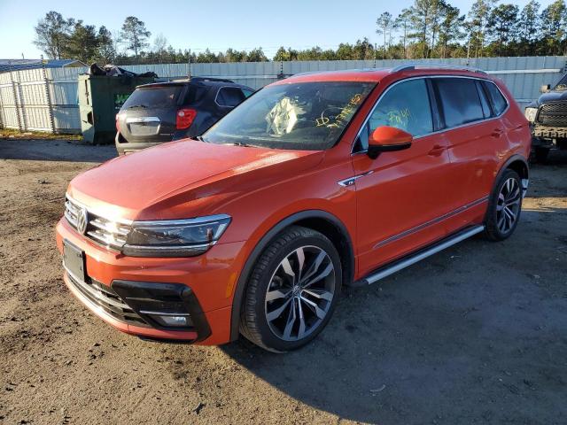 3VV4B7AX9KM039929 - 2019 VOLKSWAGEN TIGUAN SEL PREMIUM ORANGE photo 1