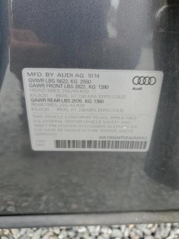 WA1WGAFP2FA056552 - 2015 AUDI Q5 PRESTIGE GRAY photo 13