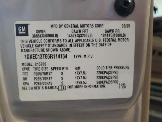 1GKEC13T66R114134 - 2006 GMC YUKON SILVER photo 13