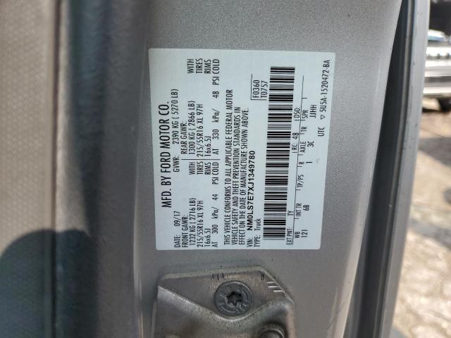 NM0LS7E7XJ1349780 - 2018 FORD TRANSIT CO XL 银色 照片 13