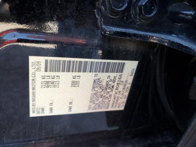 1N4AA5AP7AC808166 - 2010 NISSAN MAXIMA S BLACK photo 12