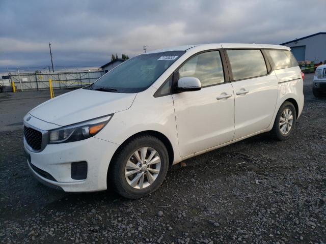 KNDMA5C13F6038330 - 2015 KIA SEDONA L WHITE photo 1