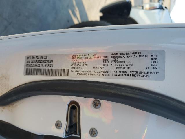3C6UR5DL5NG201783 - 2022 RAM 2500 BIG HORN/LONE STAR WHITE photo 12