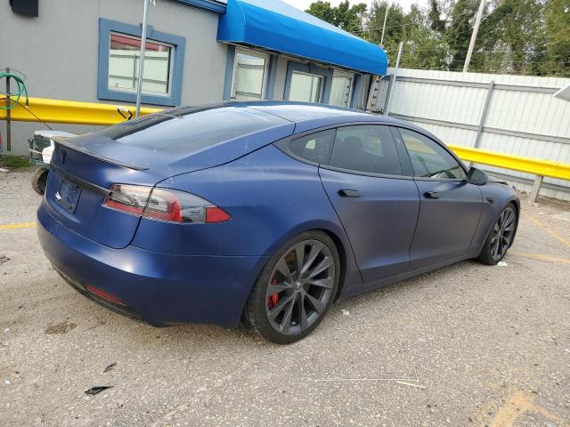 5YJSA1E47KF335445 - 2019 TESLA MODEL S Синій фото 3