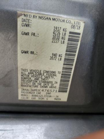 1N4AL3AP0JC476571 - 2018 NISSAN ALTIMA 2.5 Gri fotoğraf 13