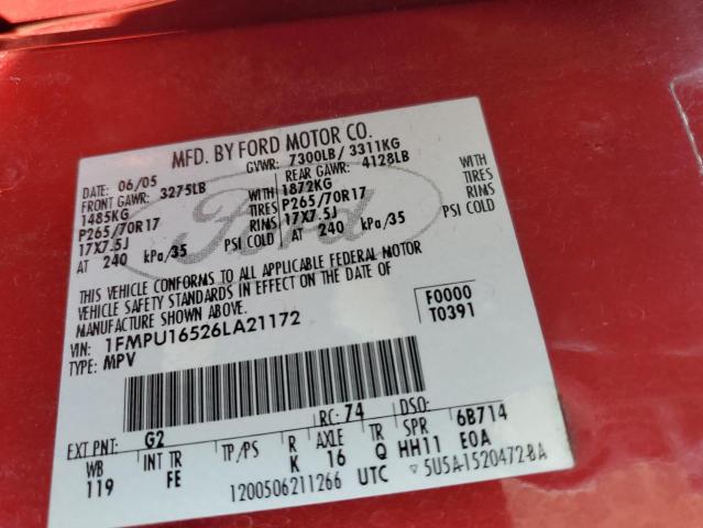 1FMPU16526LA21172 - 2006 FORD EXPEDITION XLT RED photo 13