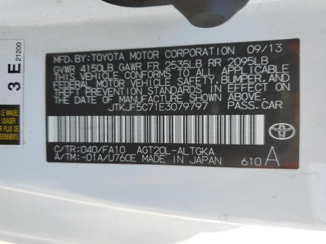 JTKJF5C71E3079797 - 2014 TOYOTA SCION TC 白色 照片 13