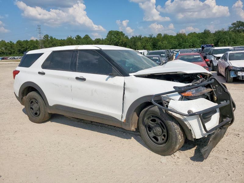 1FM5K8AB2MGB18736 - 2021 FORD EXPLORER POLICE INTERCEPTOR Ақ фото 4