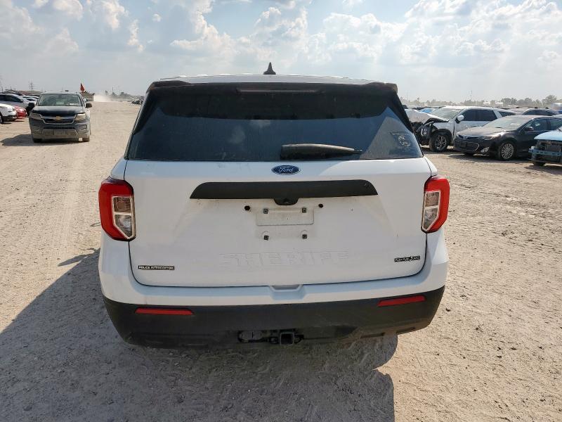 1FM5K8AB2MGB18736 - 2021 FORD EXPLORER POLICE INTERCEPTOR Ақ фото 6