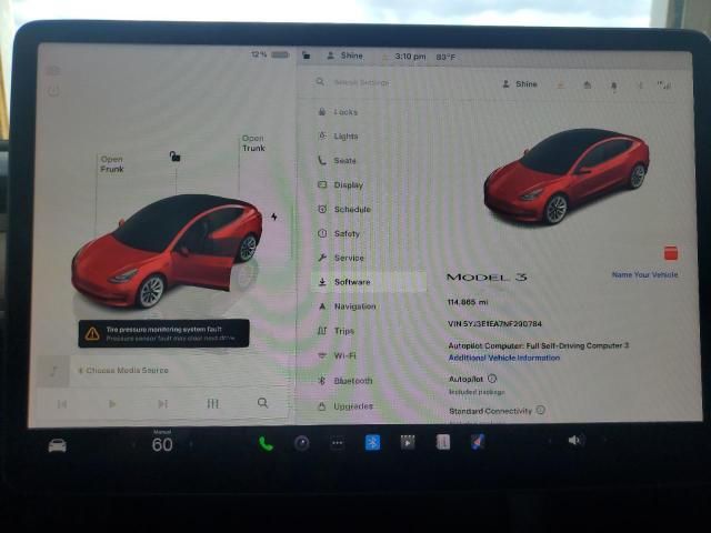 5YJ3E1EA7NF290784 - 2022 TESLA MODEL 3 RED photo 9