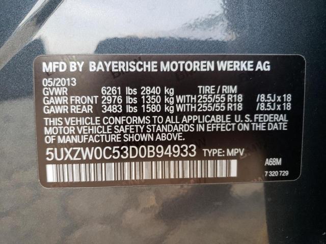 5UXZW0C53D0B94933 - 2013 BMW X5 XDRIVE35D Boz foto 13