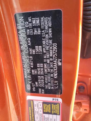 KNDJX3AA4J7572903 - 2018 KIA SOUL ! ORANGE photo 13