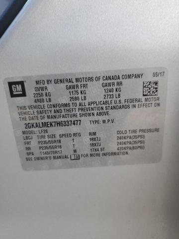 2GKALMEK7H6337477 - 2017 GMC TERRAIN SLE 银色 照片 13