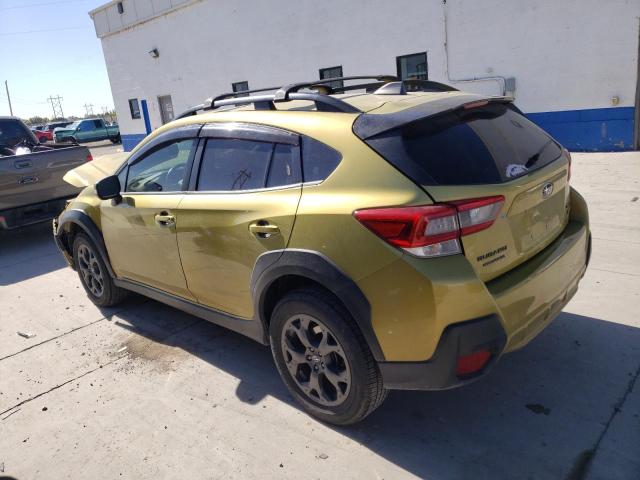 JF2GTHRCXNH227059 - 2022 SUBARU CROSSTREK SPORT YELLOW photo 2