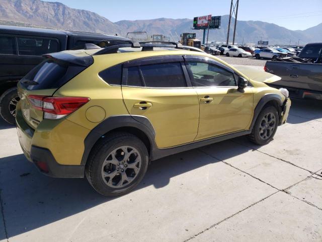 JF2GTHRCXNH227059 - 2022 SUBARU CROSSTREK SPORT YELLOW photo 3