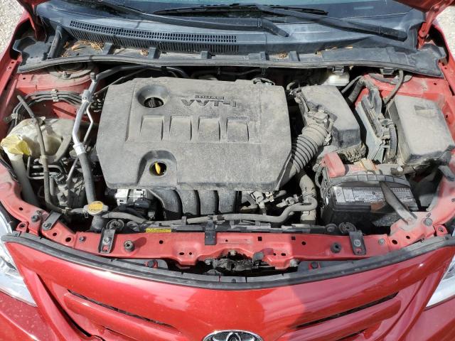 2T1BU4EE9CC795889 - 2012 TOYOTA COROLLA BASE RED photo 11