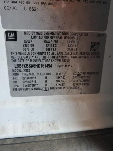 LRBFXBSA6HD161494 - 2017 BUICK ENVISION ESSENCE WHITE photo 13