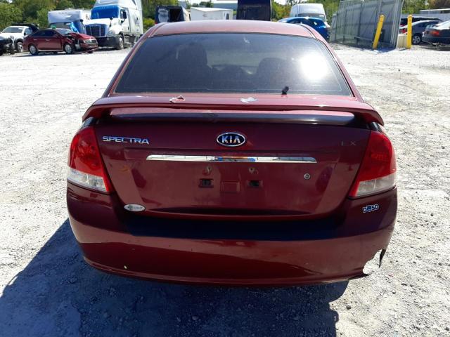 KNAFE121675444808 - 2007 KIA SPECTRA EX BURGUNDY photo 6