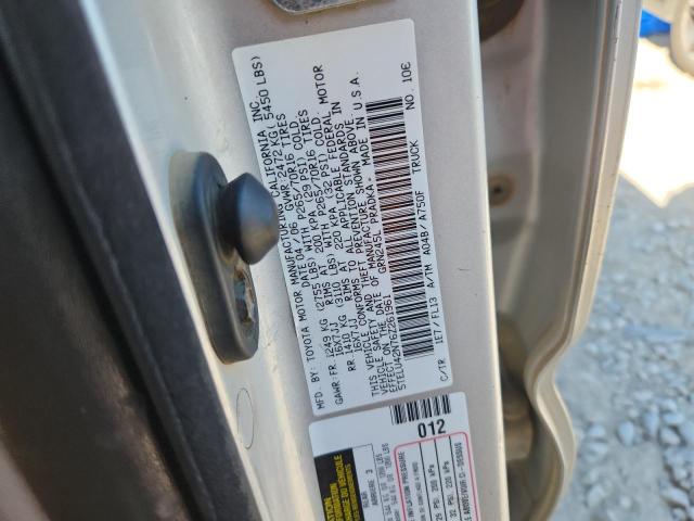 5TELU42N76Z261961 - 2006 TOYOTA TACOMA DOUBLE CAB SILVER photo 13