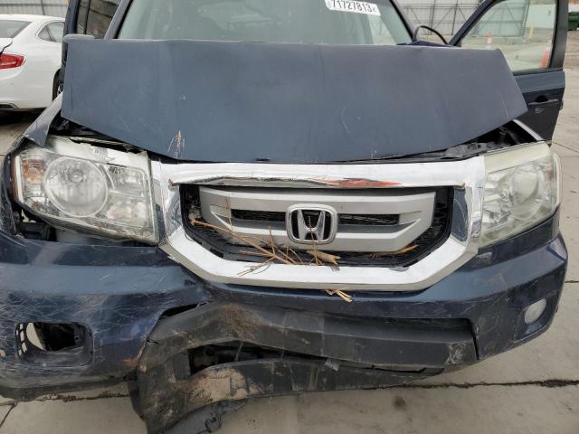 5FNYF48959B029973 - 2009 HONDA PILOT TOURING BLUE photo 11