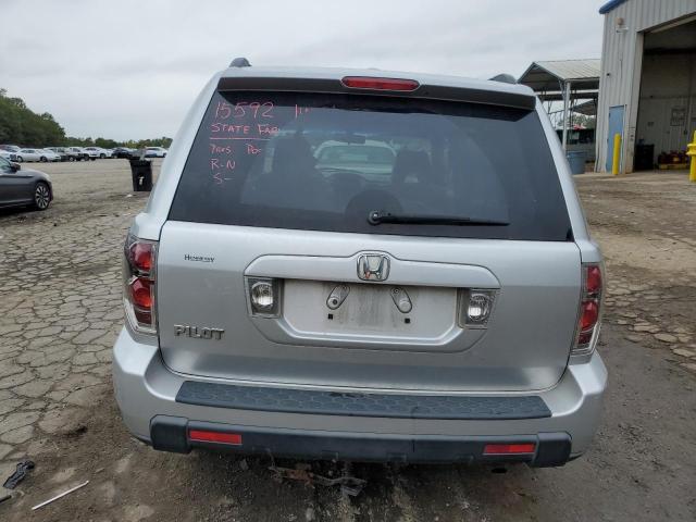 5FNYF28657B001498 - 2007 HONDA PILOT EXL SILVER photo 6