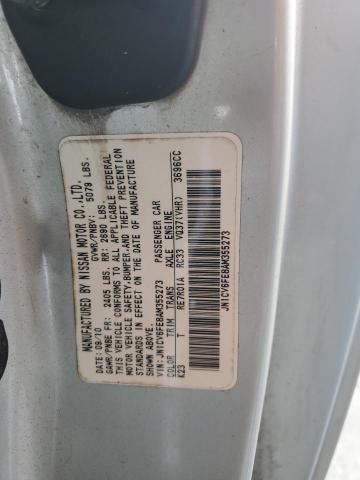 JN1CV6FE8AM355273 - 2010 INFINITI G37 BASE SILVER photo 12