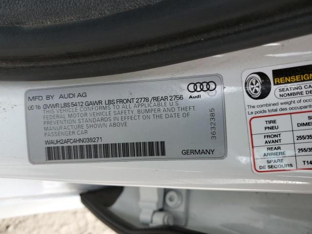 WAUH2AFC4HN039271 - 2017 AUDI A6 PRESTIGE 白色 照片 13