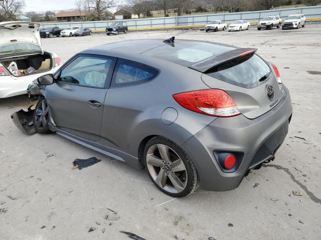 KMHTC6AE6FU225148 - 2015 HYUNDAI VELOSTER TURBO GRAY photo 2