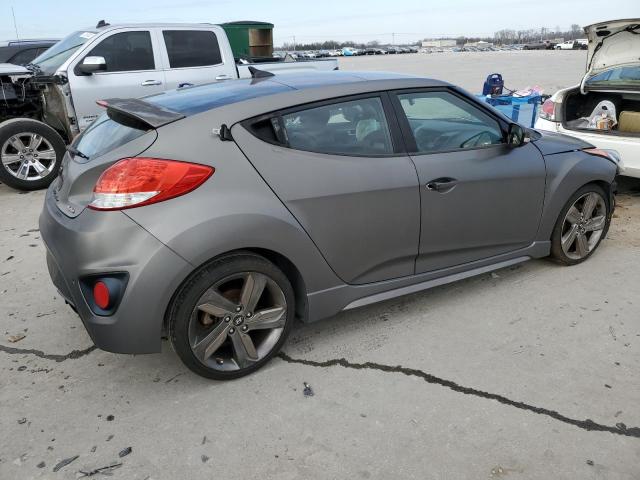 KMHTC6AE6FU225148 - 2015 HYUNDAI VELOSTER TURBO GRAY photo 3