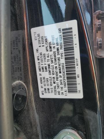 1HGCP3F82CA039650 - 2012 HONDA ACCORD EXL BLACK photo 13