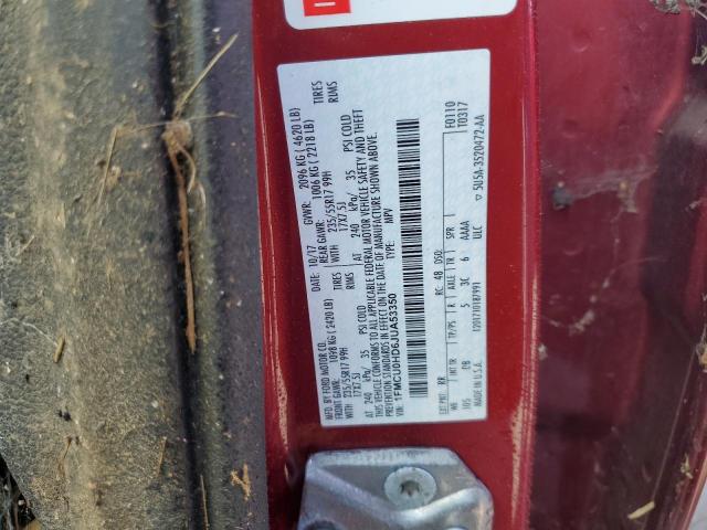 1FMCU0HD6JUA53350 - 2018 FORD ESCAPE SEL 红色 照片 13