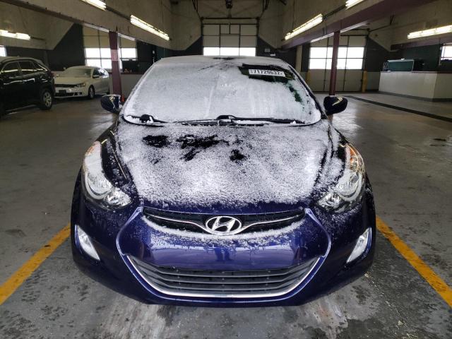 5NPDH4AE4DH282390 - 2013 HYUNDAI ELANTRA GLS BLUE photo 5