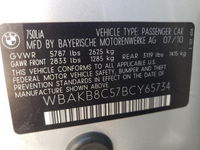 WBAKB8C57BCY65734 - 2011 BMW ALPINA B7 LI SILVER photo 13