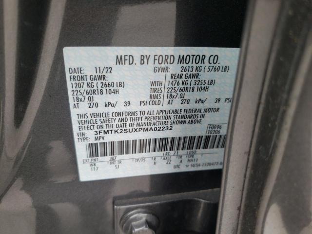 3FMTK2SUXPMA02232 - 2023 FORD MUSTANG MA CALIFORNIA ROUTE 1 GRAY photo 12