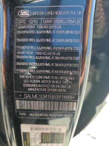 SALME1D41BA341693 - 2011 LAND ROVER RANGE ROVE HSE BLACK photo 13