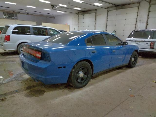 2C3CDXAT9DH740770 - 2013 DODGE CHARGER POLICE BLUE photo 3