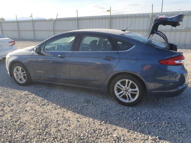 3FA6P0LU9JR181367 - 2018 FORD FUSION SE HYBRID BLUE photo 2