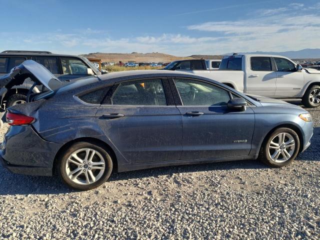 3FA6P0LU9JR181367 - 2018 FORD FUSION SE HYBRID BLUE photo 3