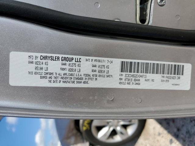 2C3CDXBG2EH340715 - 2014 DODGE CHARGER SE SILVER photo 13