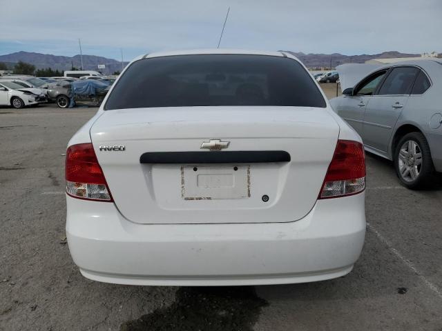 KL1TD56676B669803 - 2006 CHEVROLET AVEO BASE WHITE photo 6